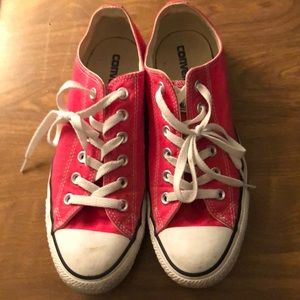 Converse pink low tops - size 9